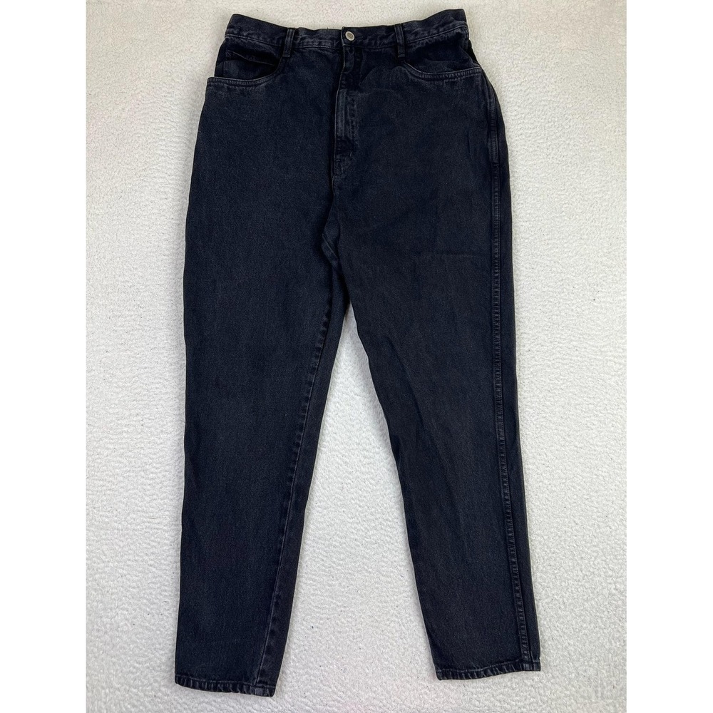 Bill Blass‎ Jeans Womens 18 Black High Rise Tapered Mom Denim RN 50027